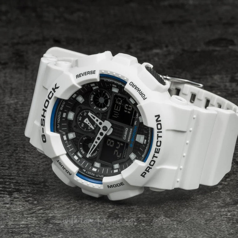 Casio G-Shock Ga100b-7a Stylish Endurance - Men's White Resin Watch For Adventure by i-watch