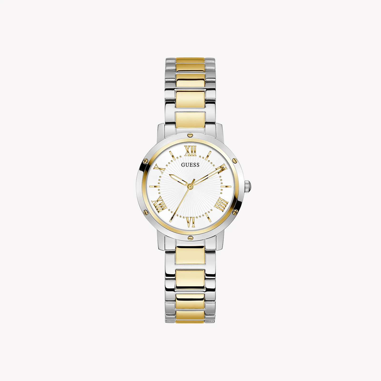 Guess Women's Gold Stainless Steel Watch, White Dial | Gw0404l2 by i-watch