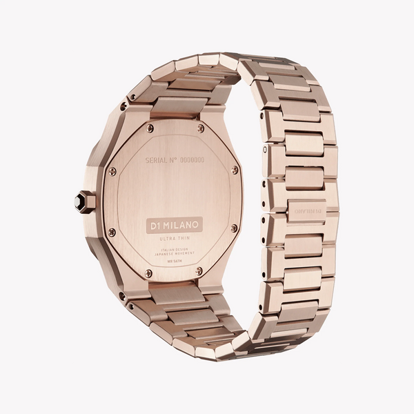 D1 MILANO Women's Rose Gold Watch, Silver Dial | D1-UTBL09 by i-watch