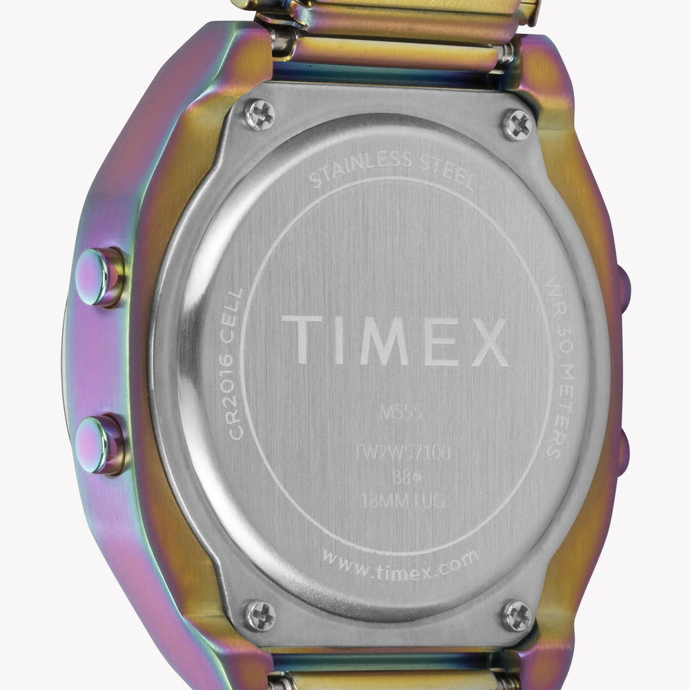 Timex Women's Purple Stainless Steel Watch, Digital Display | T80 by i-watch