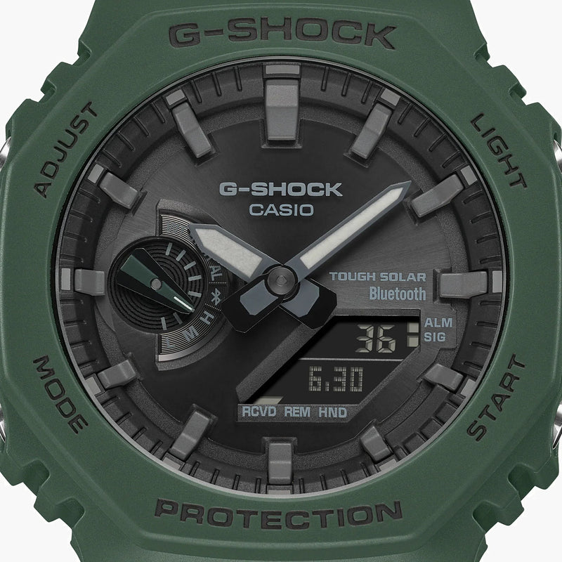 Casio G-Shock Ga-B2100-3adr Oak Dynamic - Sporty Green Men's Watch With Bluetooth & 200m Water Resistance by i-watch