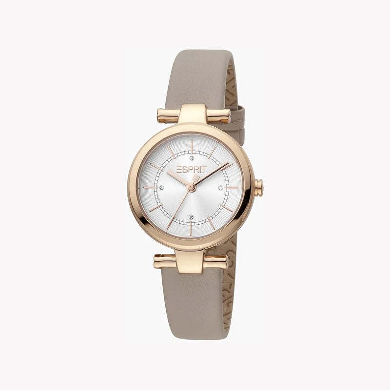 Esprit Women's Silver Dial Watch, Brown Leather Band | ES1L281L0045 by i-watch