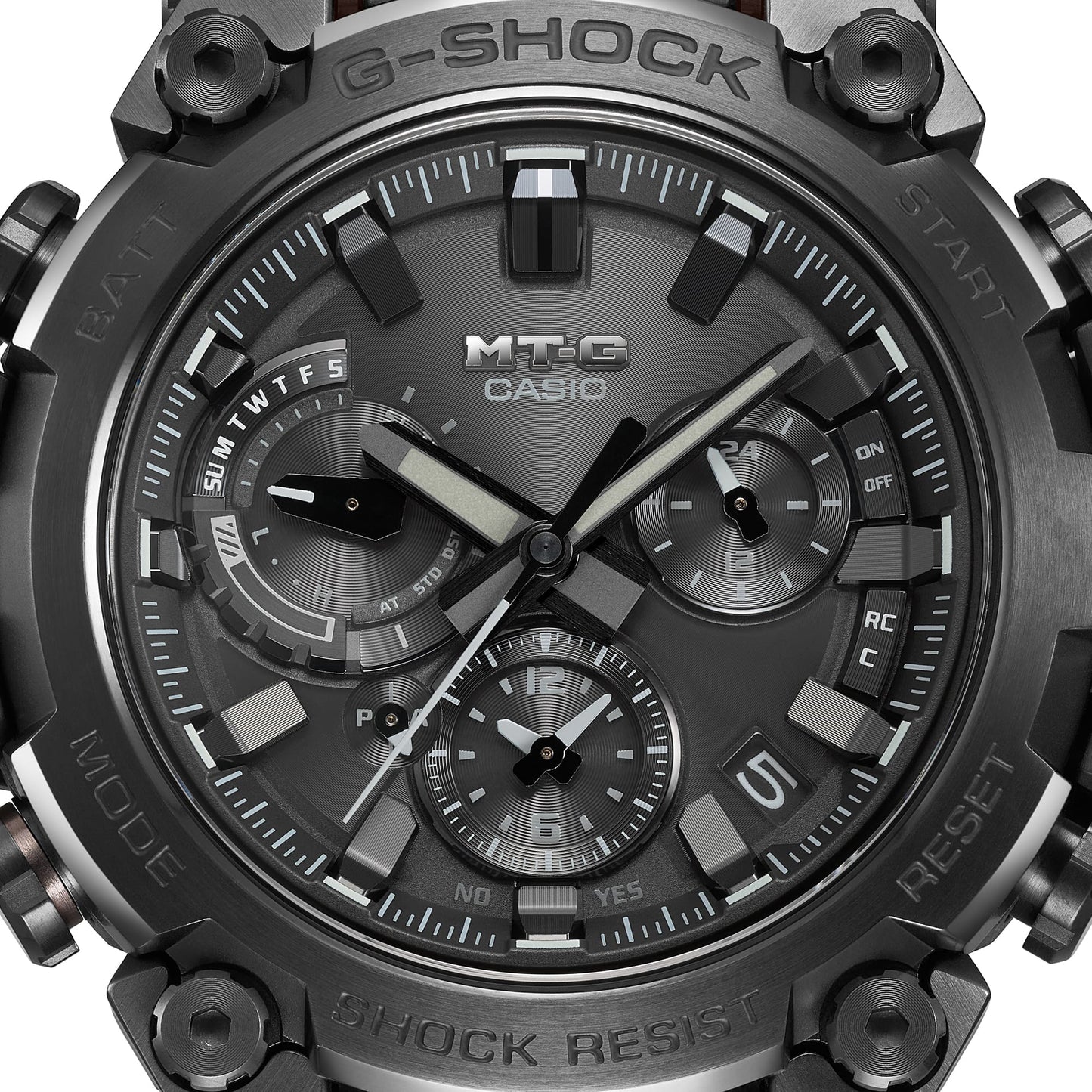 CASIO G-SHOCK MTG-B3000B-1A MASTER OF G METAL TWISTED-G BLACK -SOLAR POWERED Men's Watch