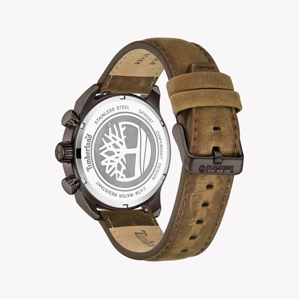 Timberland Men's Brown Leather Watch, Stainless Steel | Tdwgf0028706 by i-watch