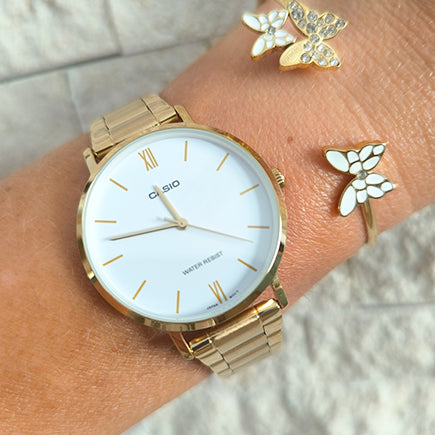 CASIO Women's Watch with Gold Stainless Steel Case and Gold Stainless Steel Band-i-Watch-3