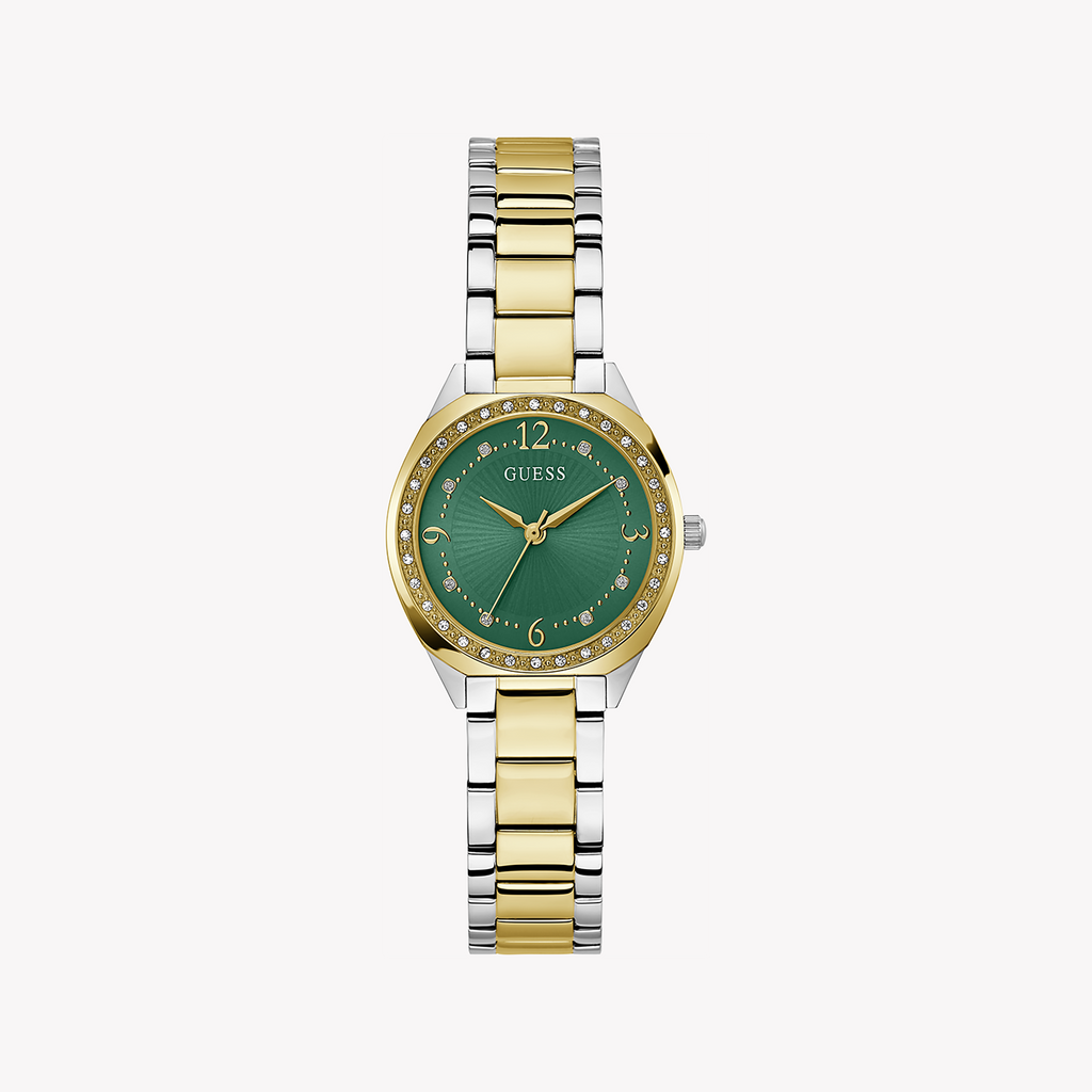 GUESS GW0767L4 CHIC SOPHISTICATION - ELEVATE YOUR STYLE WITH A LUXE GREEN DIAL WATCH