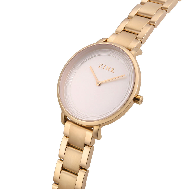 Zink Women's Watch With Gold Stainless Steel Case And Gold Stainless Steel Band by i-watch