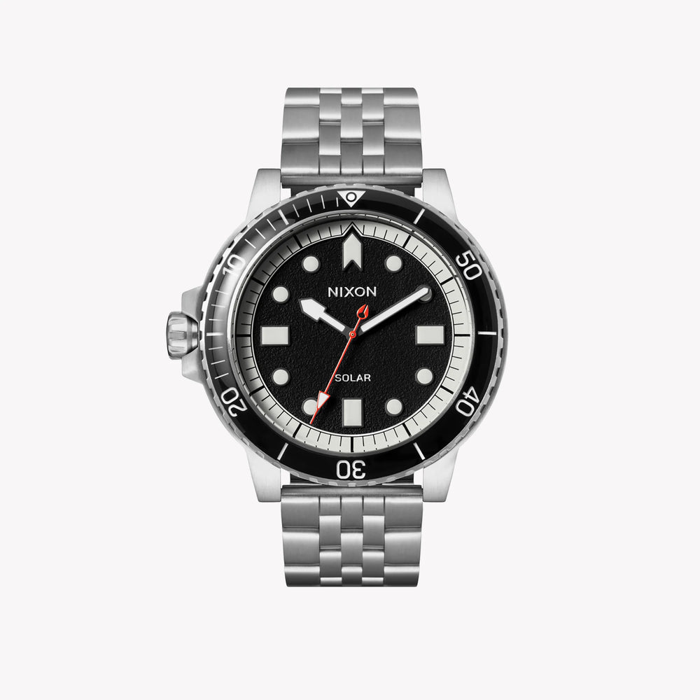 Nixon Men's Silver Stainless Steel, Black Dial | A1402-5233 by i-watch