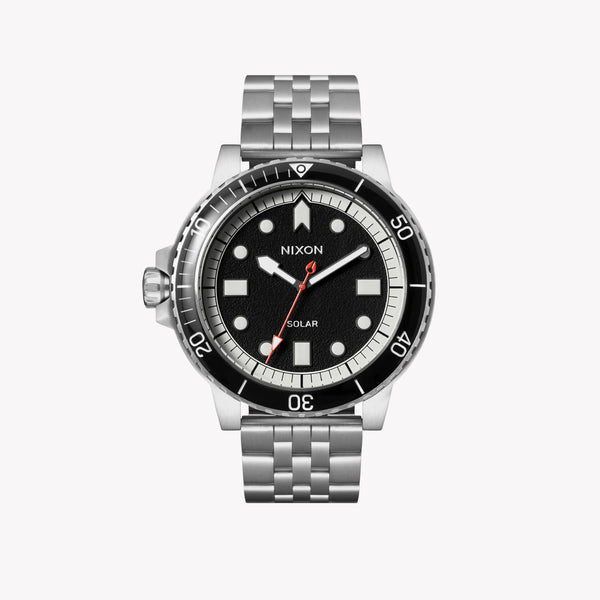 Nixon Men's Silver Stainless Steel, Black Dial | A1402-5233 by i-watch