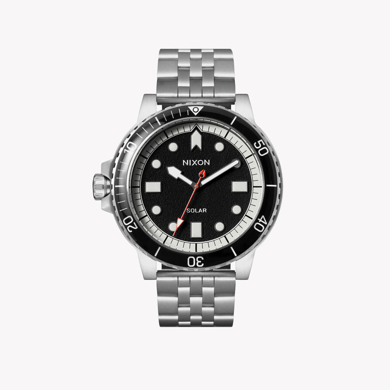 Nixon Men's Silver Stainless Steel, Black Dial | A1402-5233 by i-watch