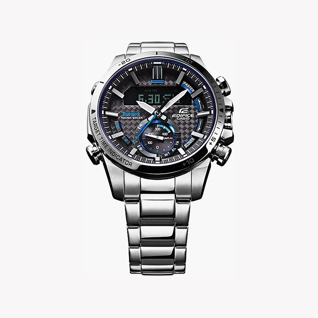 CASIO EDIFICE ECB-800D-1ADR - SPORTY ELEGANCE FOR THE MODERN ADVENTURER Men's Watch with stainless steel band and bold black dial-i-Watch-5