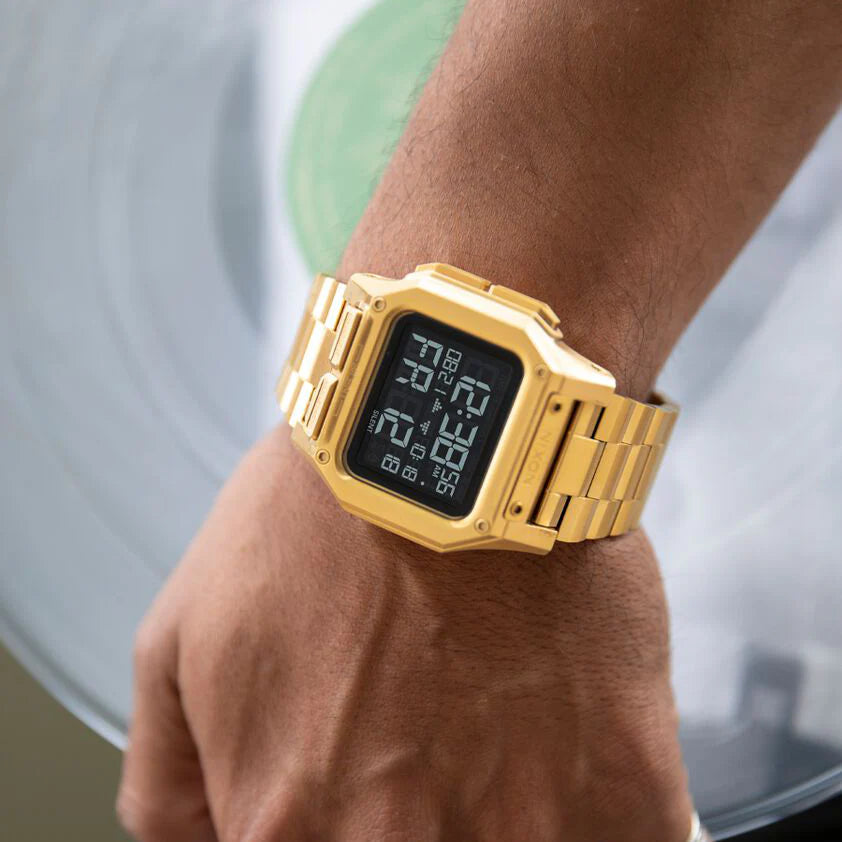 Nixon Men's Gold Watch, Black Dial | A1268-502 by i-watch