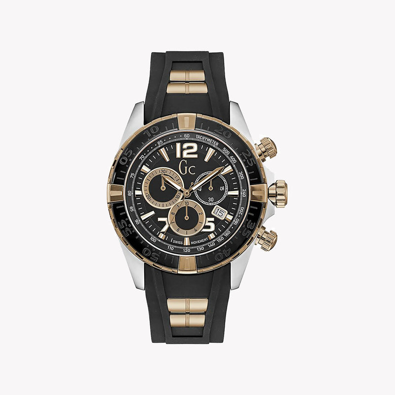 Guess Men's Black/Silver Stainless Steel, Silicone | Y02011g2 by i-watch