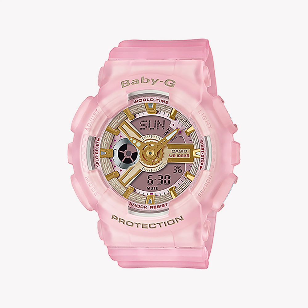 Baby-G Women's Pink Resin Watch, Pink Case | Ba-110sc-4adr by i-watch