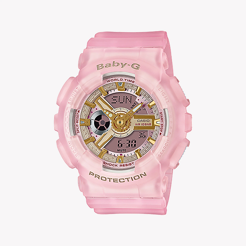 Baby-G Women's Pink Resin Watch, Pink Case | Ba-110sc-4adr by i-watch