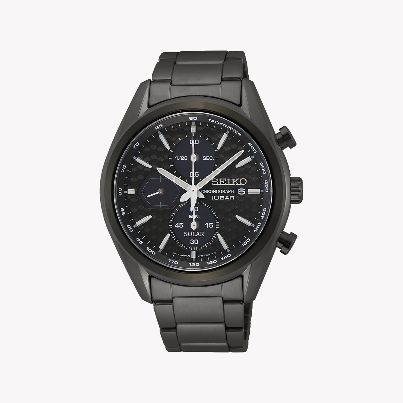 Seiko Men's Black Stainless Steel Watch, Solar Movement | Ssc773p1 by i-watch