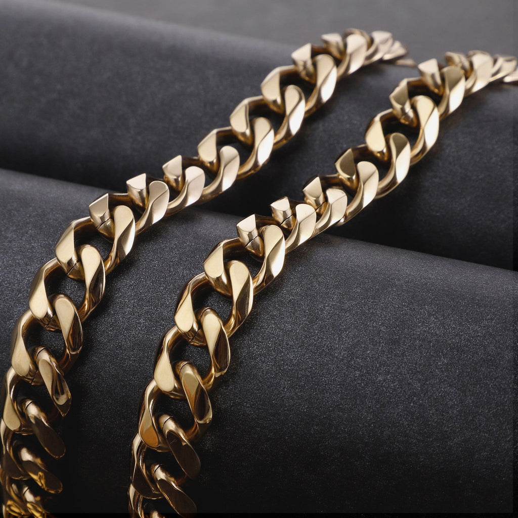 Zink Women's Necklace - Gold Stainless Steel | Zfnl009g