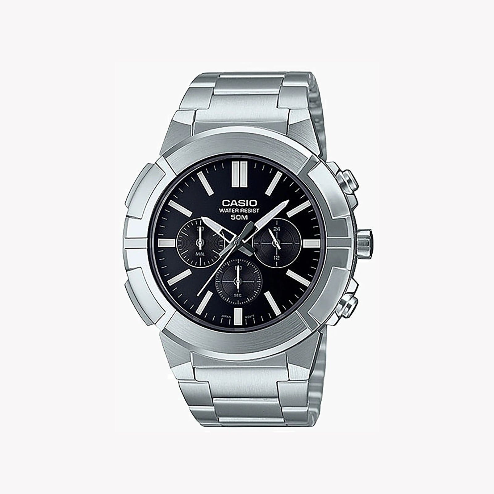 Casio Mtp-E500d-1avdf Adventure Series - Stylish Stainless Steel Men's Watch With Black Dial And Reliable Features by i-watch