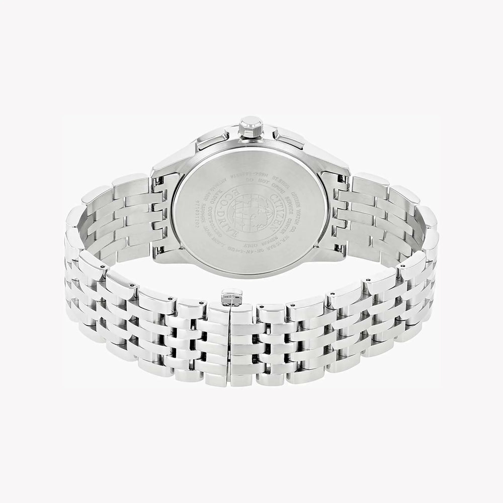 Citizen At8110-61l - Stunning Blue Dial Refined Silver Men's Watch With Eco-Drive Technology by i-watch
