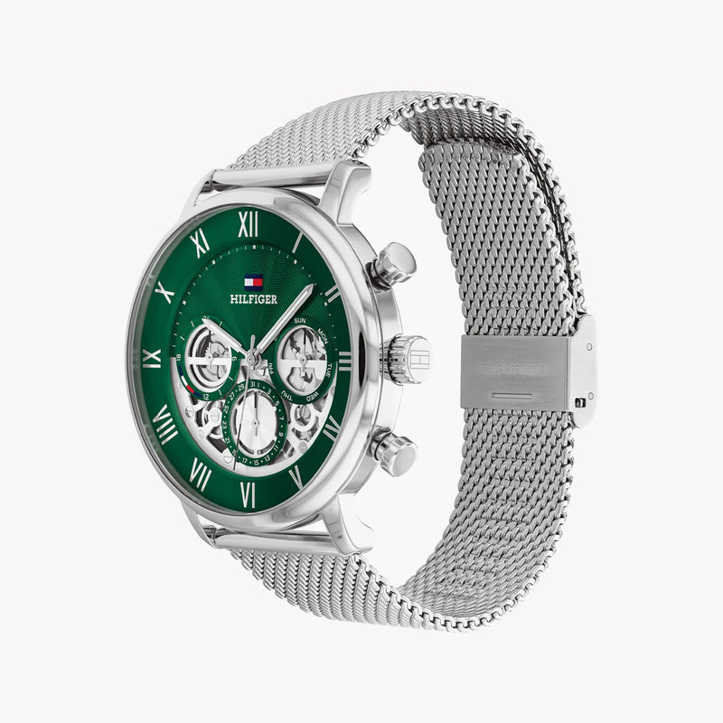 Tommy Hilfiger Men's Silver Watch, Green Dial | 1692189 by i-watch