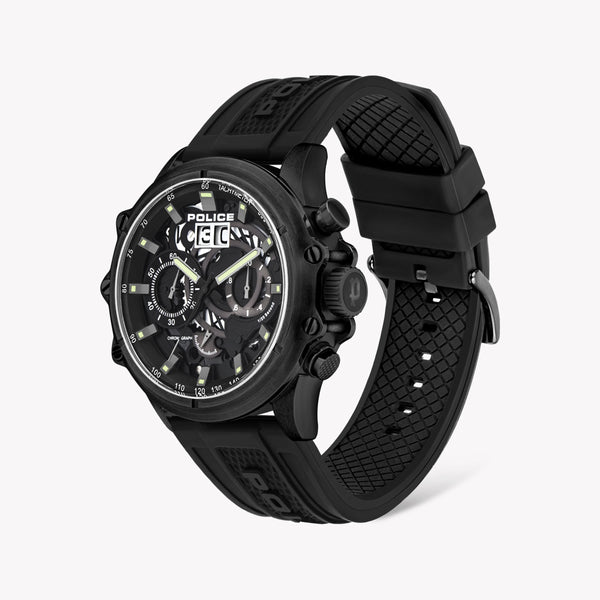 Police Men's Black Silicone Watch, Stainless Steel Case | Pl-16018jsb_02p by i-watch