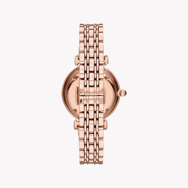 Emporio Armani Women's Rose Gold Watch, Black Dial | Ar11206 by i-watch
