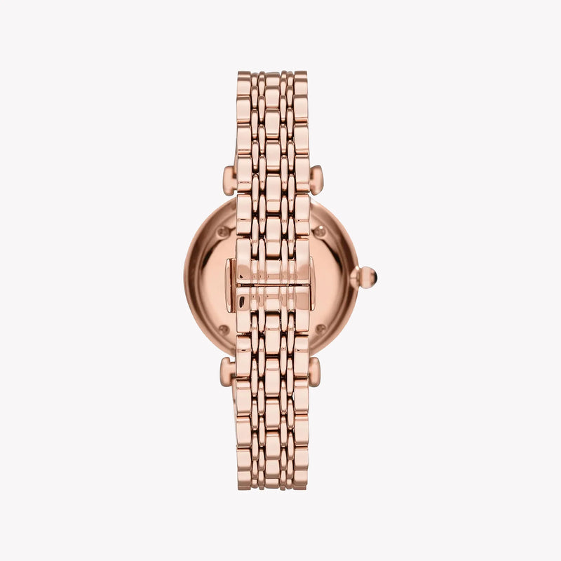 Emporio Armani Women's Rose Gold Watch, Black Dial | Ar11206 by i-watch