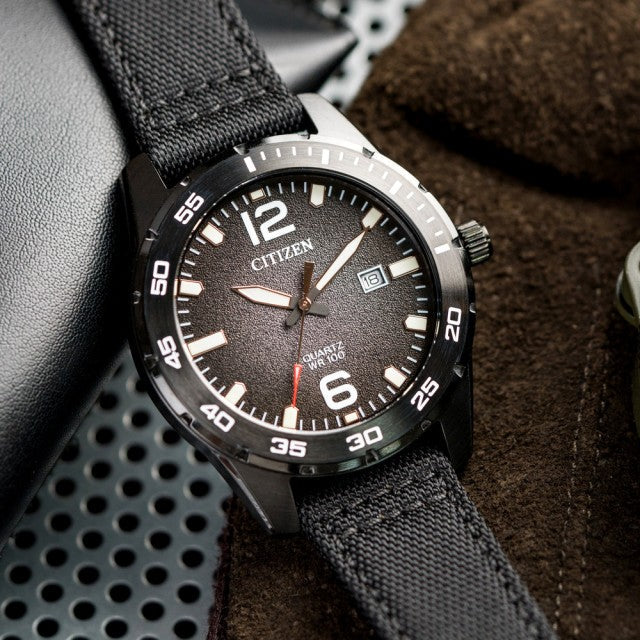 CITIZEN BI1045-05E BOLD PERFORMANCE - MEN'S BLACK STAINLESS STEEL SPORT WATCH-i-Watch-4