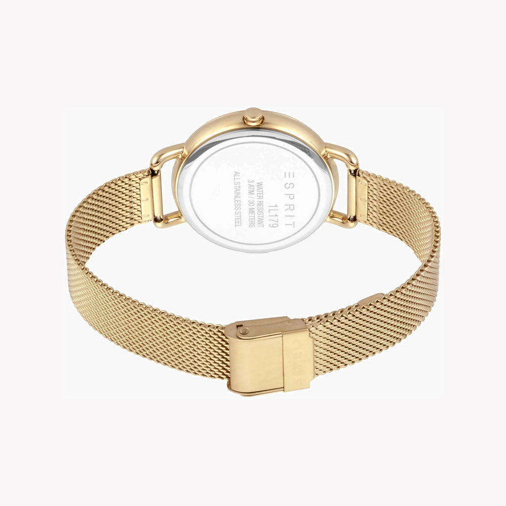 Esprit Women's Watch With Gold Stainless Steel Case And Gold Stainless Steel Band by i-watch