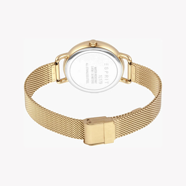 Esprit Women's Watch With Gold Stainless Steel Case And Gold Stainless Steel Band by i-watch