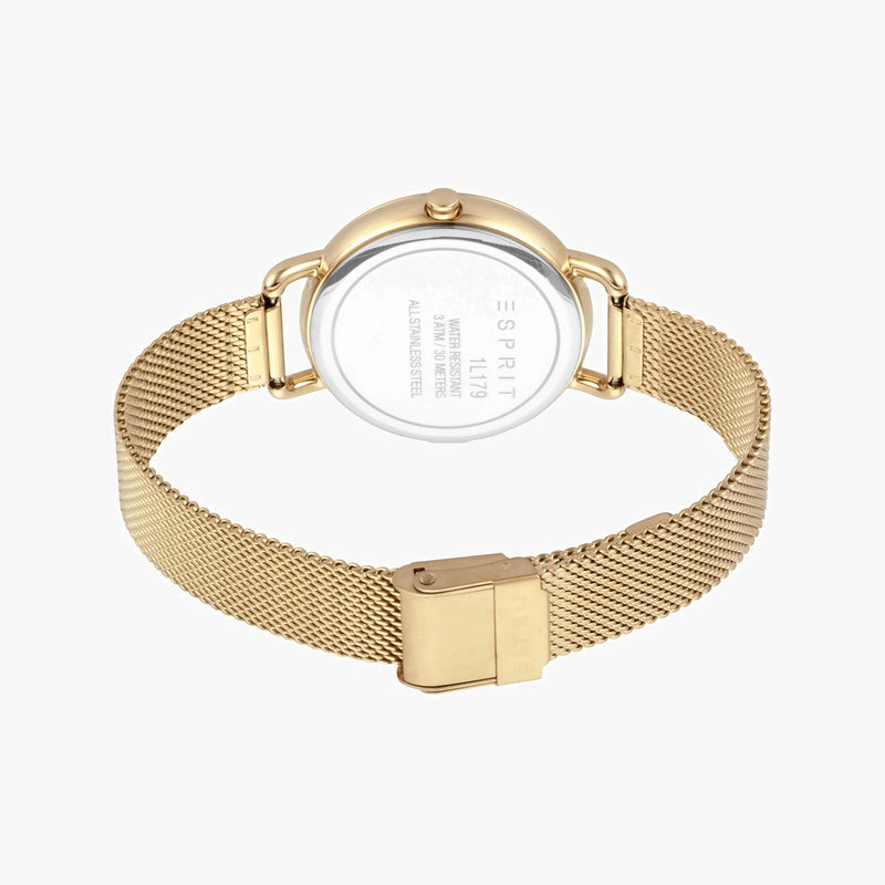 Esprit Women's Watch With Gold Stainless Steel Case And Gold Stainless Steel Band by i-watch