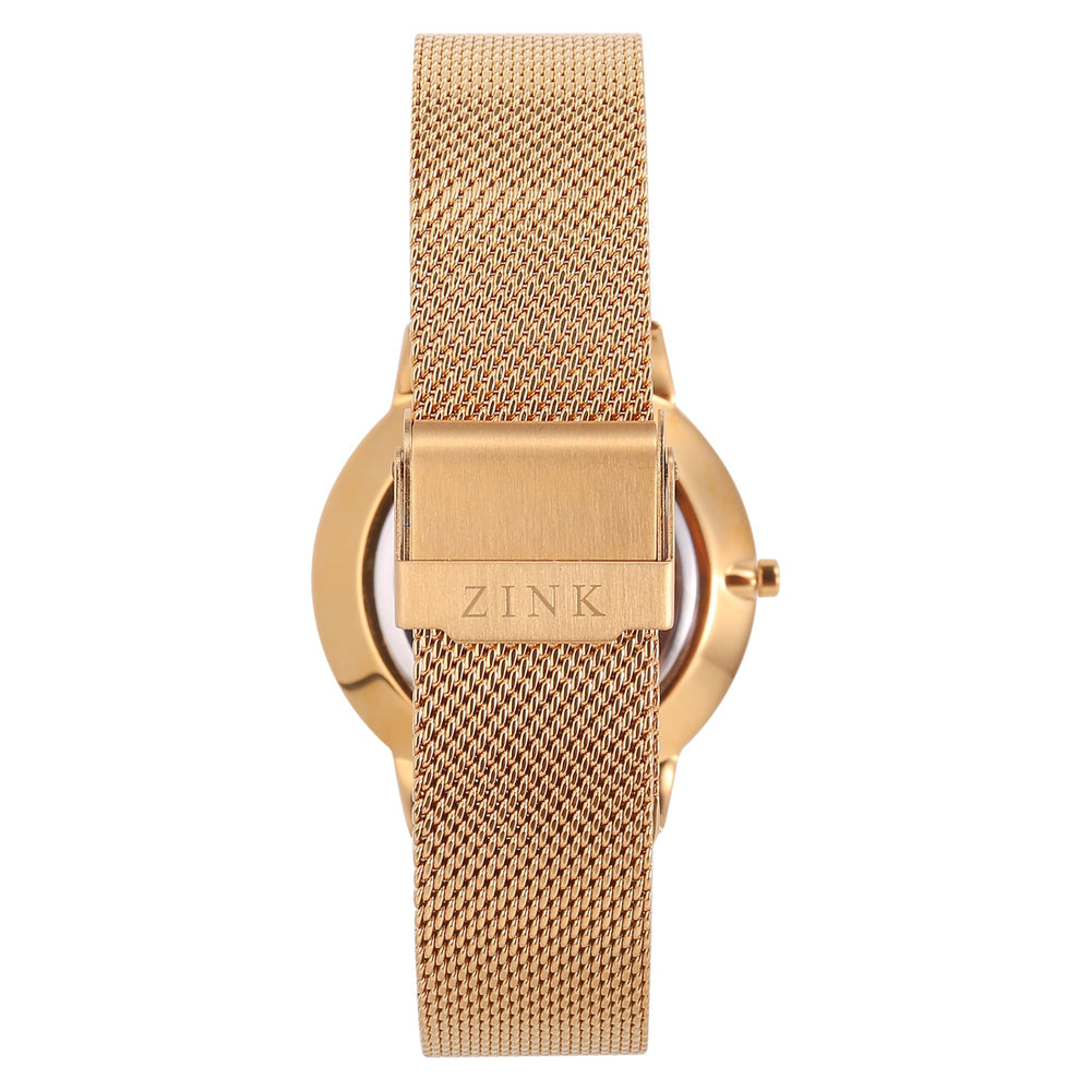 Zink Women's Watch With Gold Stainless Steel Case And Gold Stainless Steel Band by i-watch