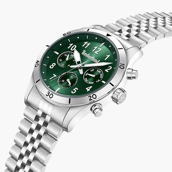 Timberland Men's Silver Watch, Green Dial | Tdwgk0054702 by i-watch
