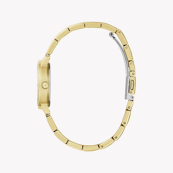 Guess Women's Gold Stainless Steel/Leather Watch, Champagne Dial | Gw0808l2 by i-watch