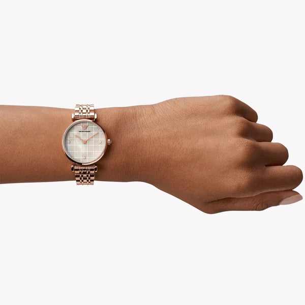 Emporio Armani Women's Rose Gold Watch, Multicolor Dial | Ar11385 by i-watch