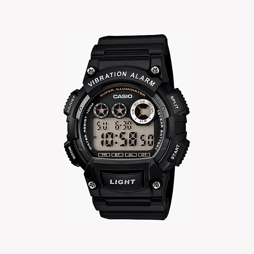 CASIO W-735H-1AVDF ACTIVE SPORT - RUGGED ELEGANCE MEN'S WATCH with bold black resin band and essential digital features