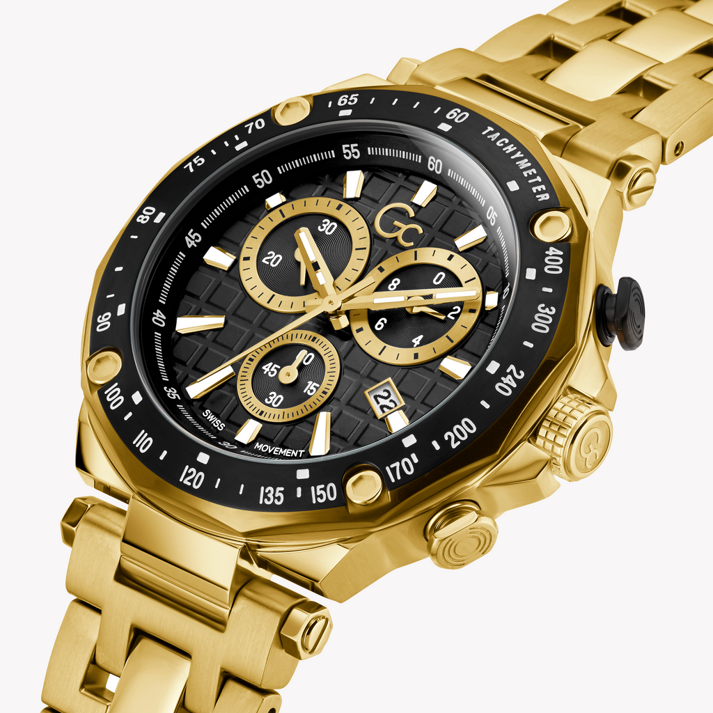 GUESS COLLECTION Y81001G2MF - BOLD ELEGANCE MEN'S WATCH IN GOLD & BLACK-i-Watch-4