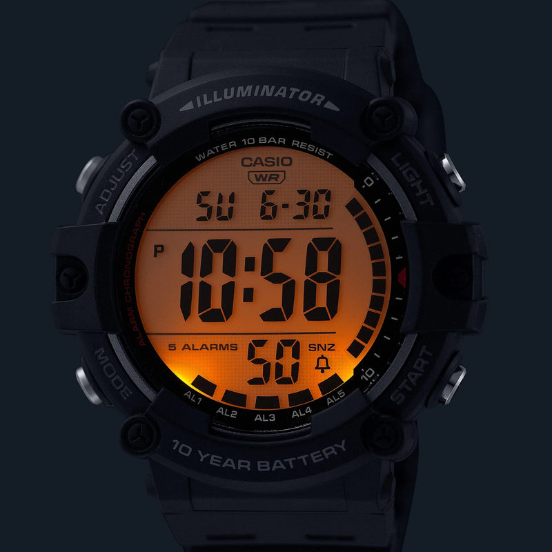 Casio Men's Black Resin Watch, Digital Display | Ae-1500wh-1avdf by i-watch