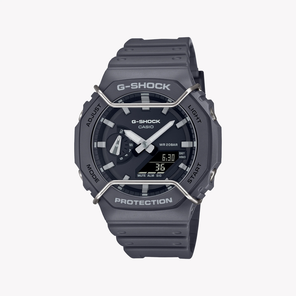 G-Shock Men's Gray Resin Watch, Durable & Sporty | Ga-2100pts-8adr by i-watch