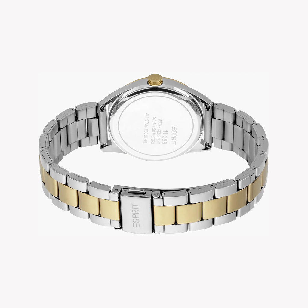 ESPRIT Women's Watch with Silver Stainless Steel Case and Silver & Gold Stainless Steel Band-i-Watch-4