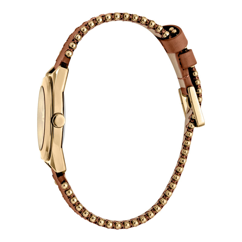 Esprit Women's Watch With Gold Stainless Steel Case And Brown Leather Band by i-watch