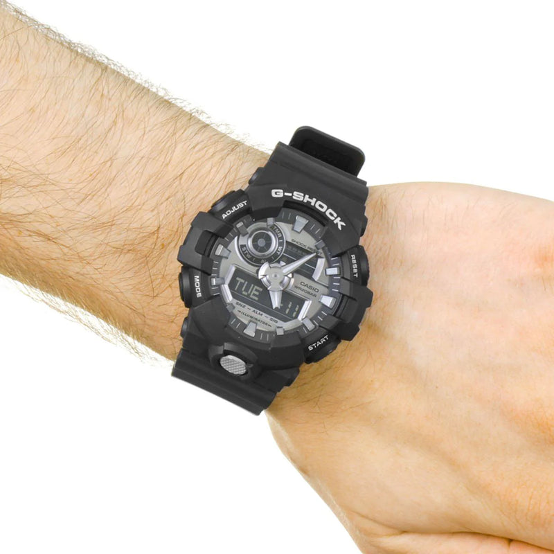 Casio G-Shock Ga-710-1a Bold Adventure - Men's Sporty Resilient Black Watch With Led Light And 200m Water Resistance by i-watch