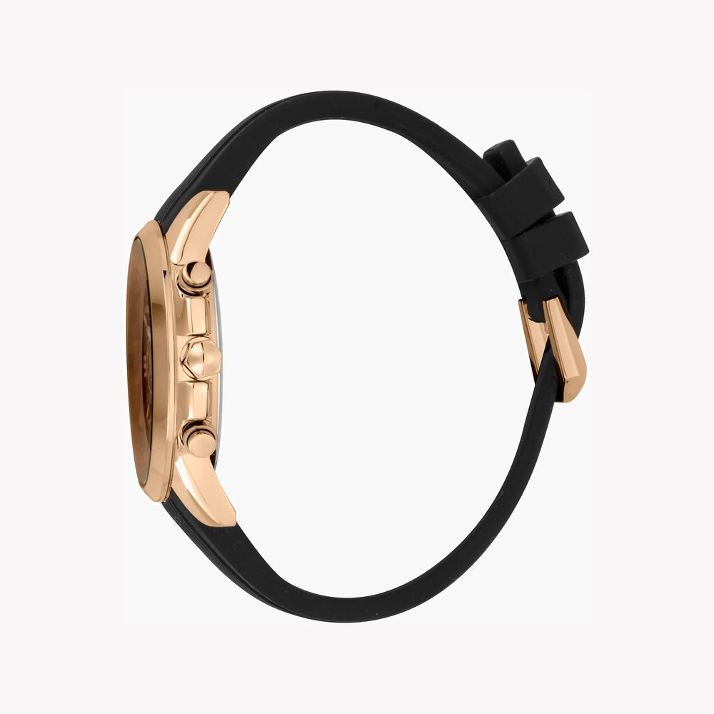 Just Cavalli Men's Black Silicone Watch, Rose Gold Case | Jc1g175p0025 by i-watch
