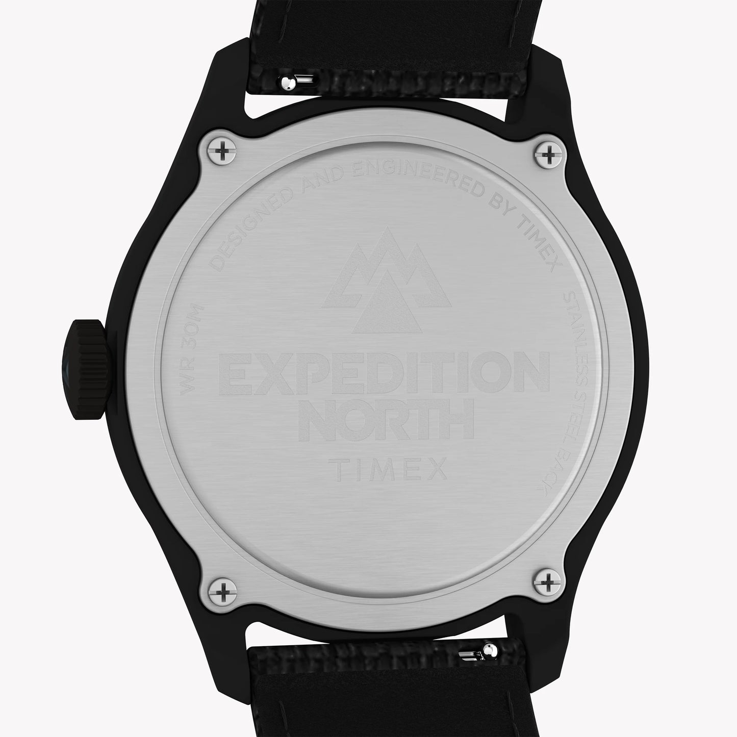 Timex Expedition North Traprock 43mm Black Case Light Gray Dial Black rPET Fabric Strap TW2W34700 Men's Watch