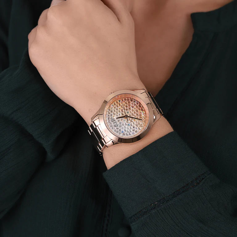 GUESS GW0020L3 RADIANT CHARM - VIBRANT ROSE GOLD WOMEN'S TIMEPIECE WITH MULTICOLOR DIAL-i-Watch-4