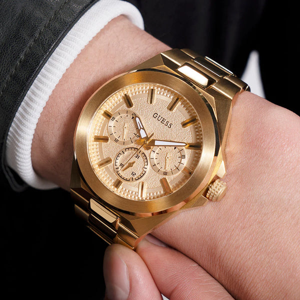 Guess Men's Gold Watch, Recycled Steel | Gw0798g2 by i-watch