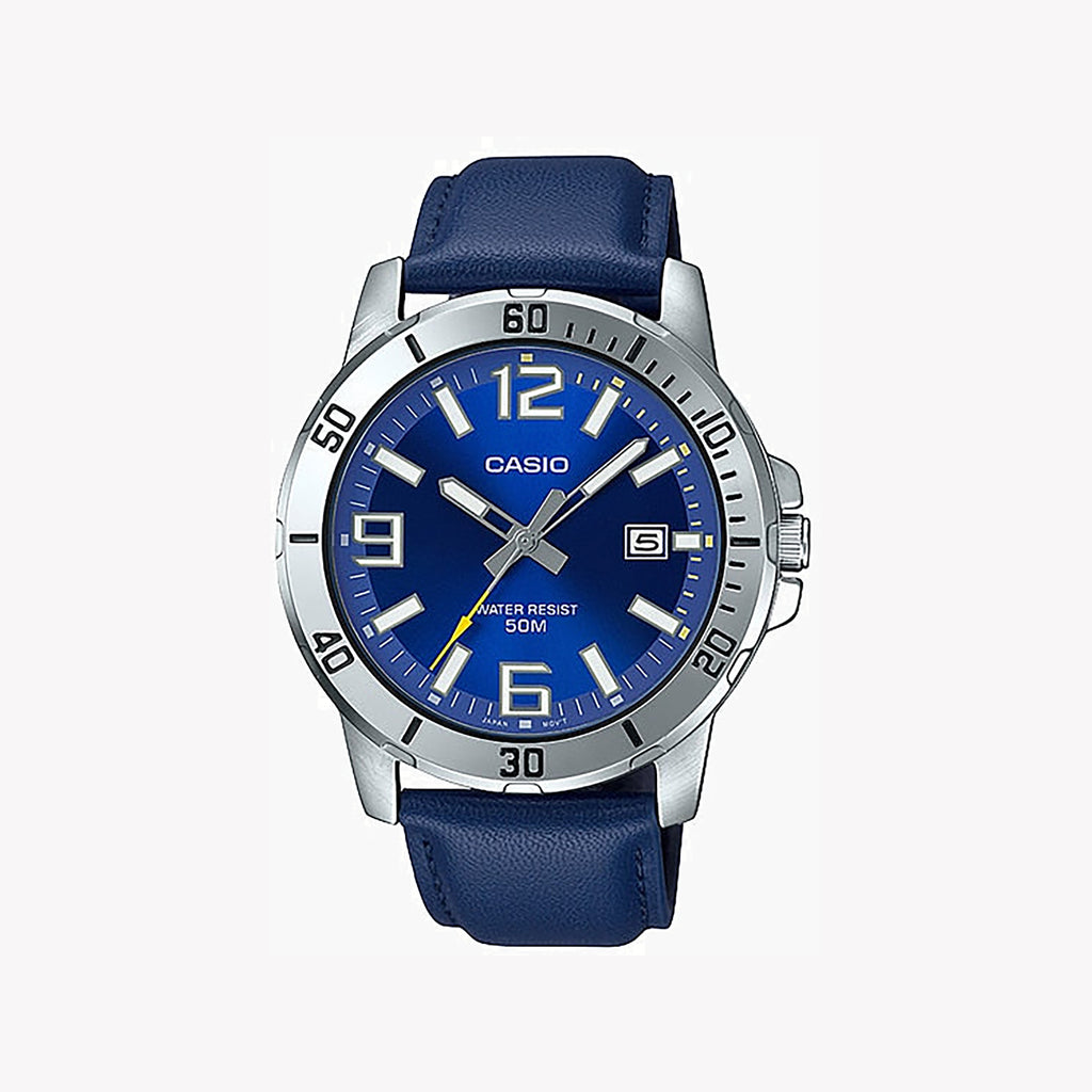 CASIO MTP-VD01L-2BVUDF - TIMELESS ELEGANCE FOR THE MODERN GENTLEMAN - CLASSIC LEATHER STRAP WATCH-i-Watch-5