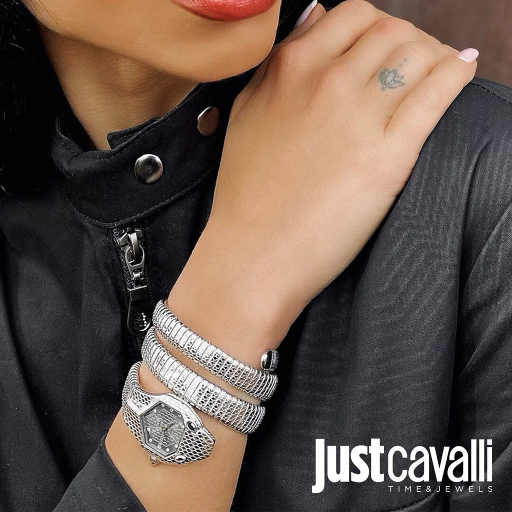 JUST CAVALLI Women's Watch with Silver Stainless Steel Case and Silver Stainless Steel Band-i-Watch-5