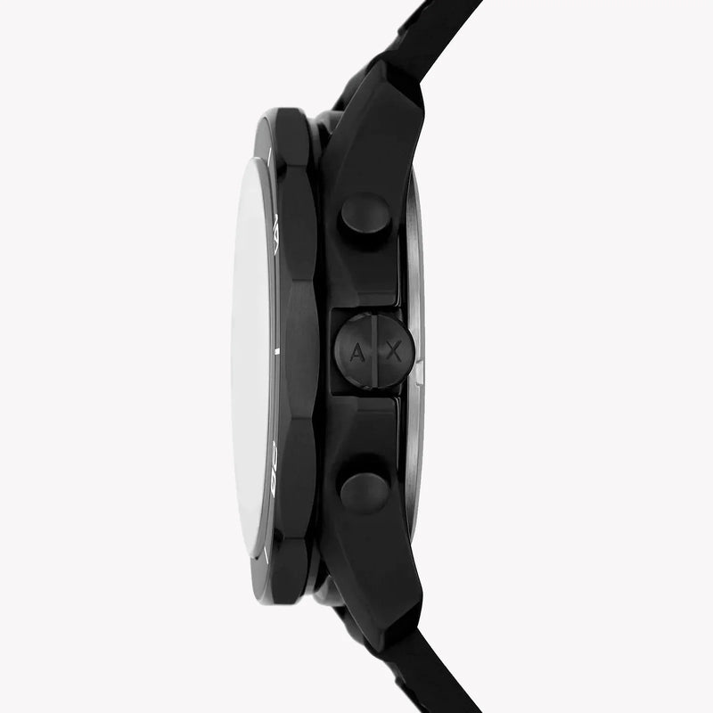 Armani Exchange Men's Black Silicone Watch, Black Dial | Ax1961 by i-watch