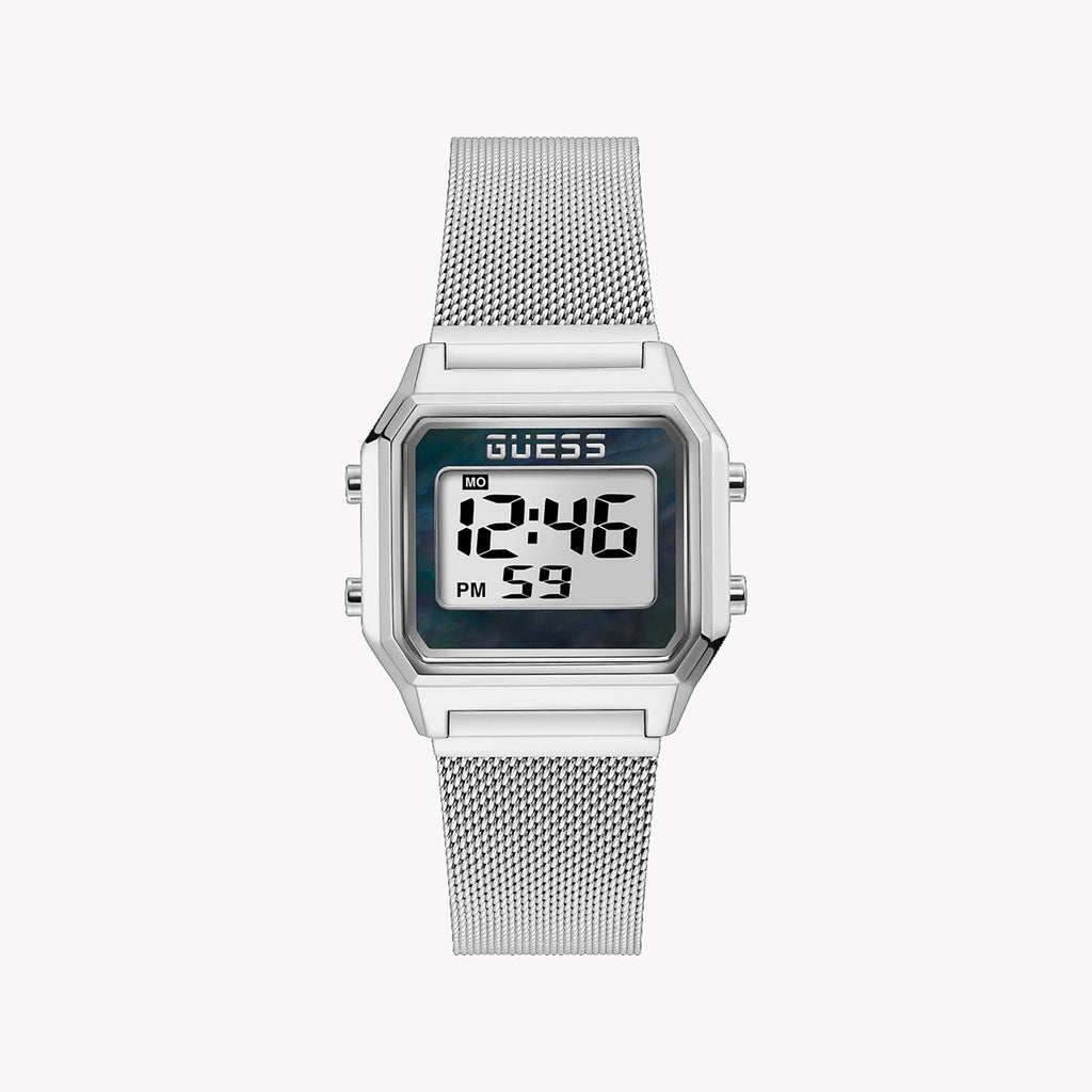 GUESS GW0343L1 - ELEGANTLY MODERN SILVER DIGITAL WATCH FOR THE SOPHISTICATED WOMAN